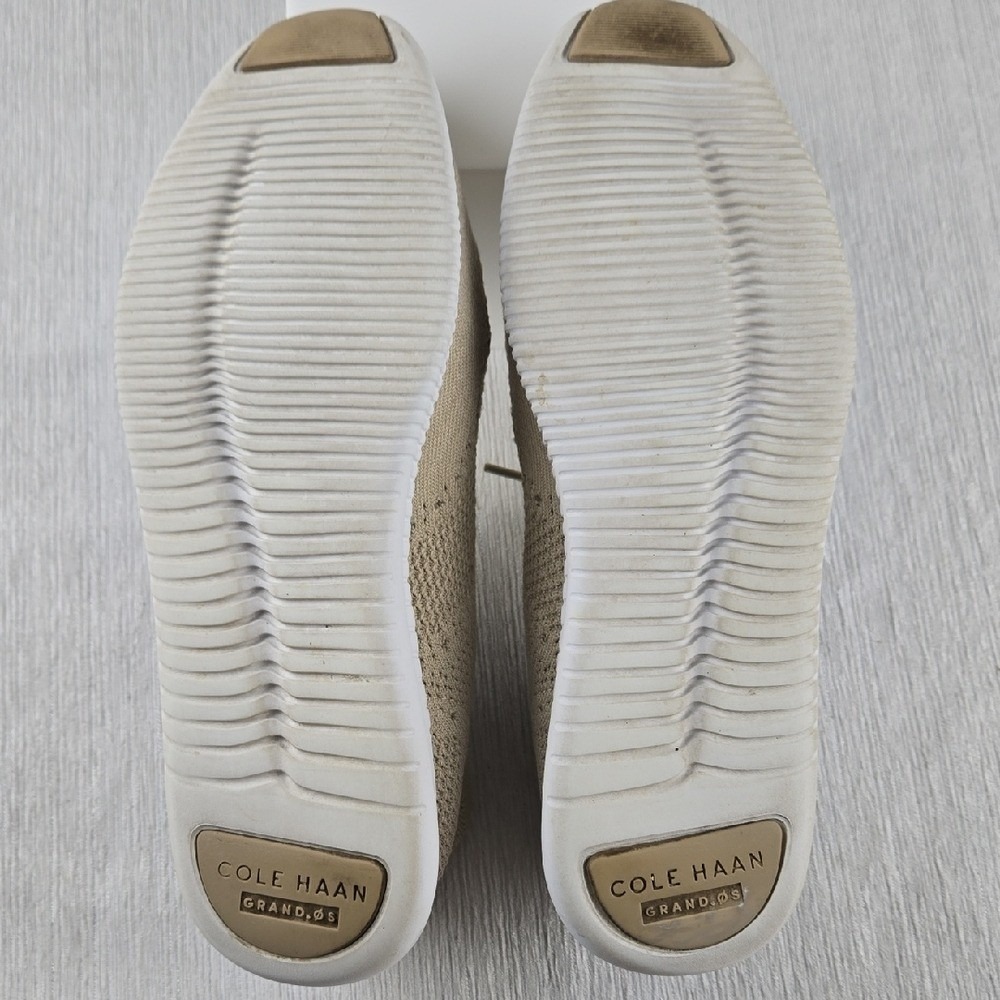 Cole Haan Zerogrand Stitchlite Oxford Beige Gold Knit Sneakers Womens 8.5B - Picture 10 of 16